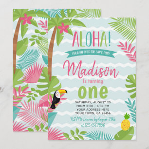 Luau 1e verjaardag kaart