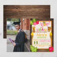 Luau Afstuderen Uitnodiging met foto - Boy