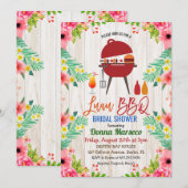 Luau Aloha BBQ Tropical Bridal Showboat Invitation (Devant / Derrière)
