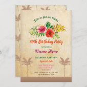 Luau Aloha verjaardagsfeest Tropische uitnodiging (Voorkant / Achterkant)