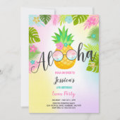 Luau Anniversaire Invitation Anniversaire ananas H (Devant)