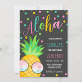 Luau Anniversaire Invitation Anniversaire ananas H (Devant)