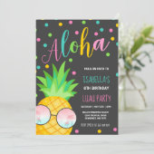 Luau Anniversaire Invitation Anniversaire ananas H (Debout devant)