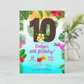Luau Anniversaire, Invitation Luau 10e anniversair (Debout devant)