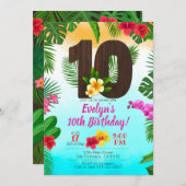 Luau Anniversaire, Invitation Luau 10e anniversair (Devant / Derrière)