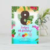 Luau Anniversaire, Invitation Luau Jour 8 Annivers (Debout devant)