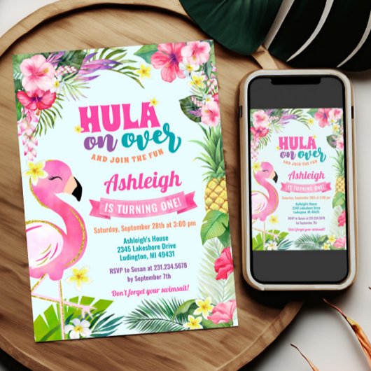 Luau Anniversaire Tropical Summer Invitation