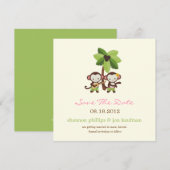 Luau-apen aankondiging van de datum (Voorkant / Achterkant)