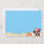 Luau Avec Enfants Et Palmiers Invitation Anniversa (Dos)