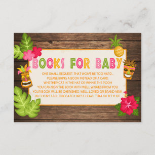 Luau Baby shower Boek Invoegen Informatiekaartje