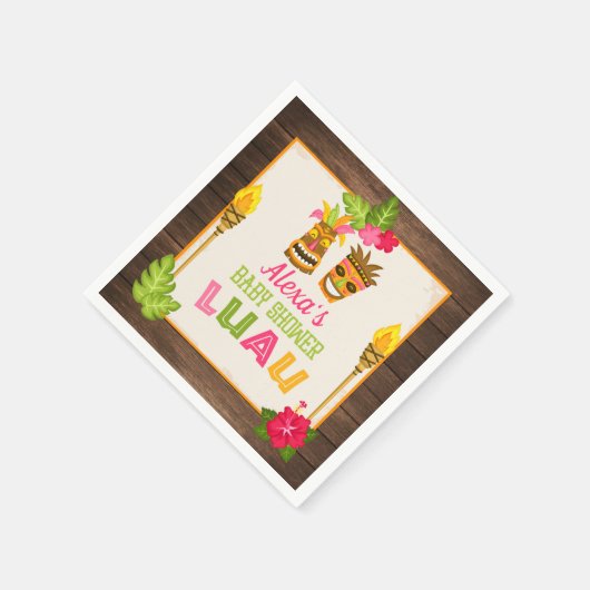 Luau-babyfeest papieren servetten (Hoek)