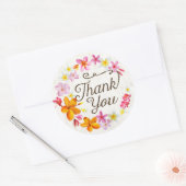 Luau Beach Plumeria Lei Bedankt Label (Envelop)