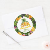 Luau Beach Sticker Floral Tropical Étiquette (Enveloppe)
