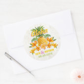Luau Beach Tropical Floral Mariage Étiquette (Enveloppe)