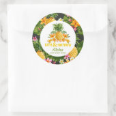 Luau Beach Tropical Floral Sticker Label (Tas)