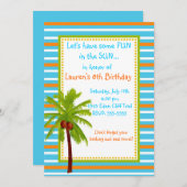 Luau Birthday Invitations Kaart (Voorkant / Achterkant)
