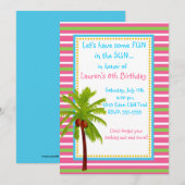 Luau Birthday Invitations Kaart (Voorkant / Achterkant)