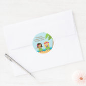 Luau Birthday Party Sticker (Envelop)