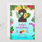 Luau Birthday, Uitnodiging Luau Partij 2e verjaard (Voorkant)