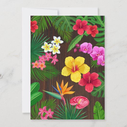 Luau Birthday, Uitnodiging Luau Partij 5e verjaard (Achterkant)