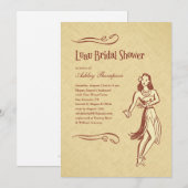 Luau Bridal Shower-uitnodigingen Kaart (Voorkant / Achterkant)
