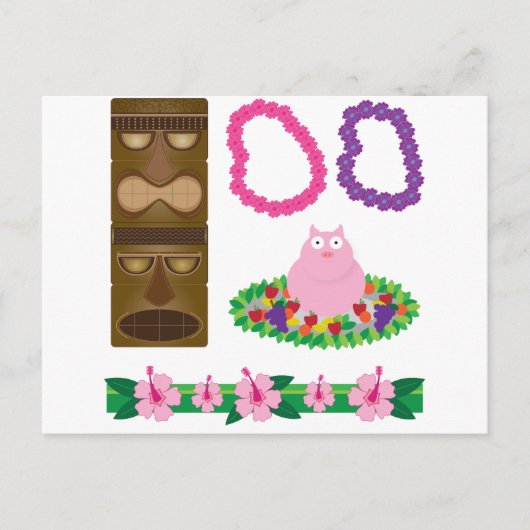 luau briefkaart (Voorkant)