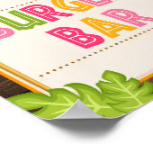 Luau Burger Bar-teken Poster (Hoek)