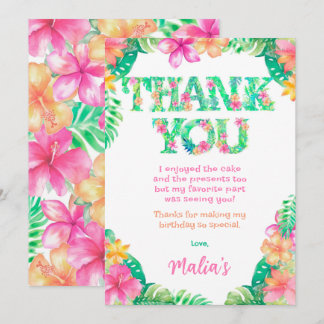 Luau Carte de remerciements