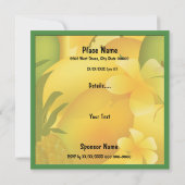 Luau Coconut Drink Party Invitation Kaart (Achterkant)