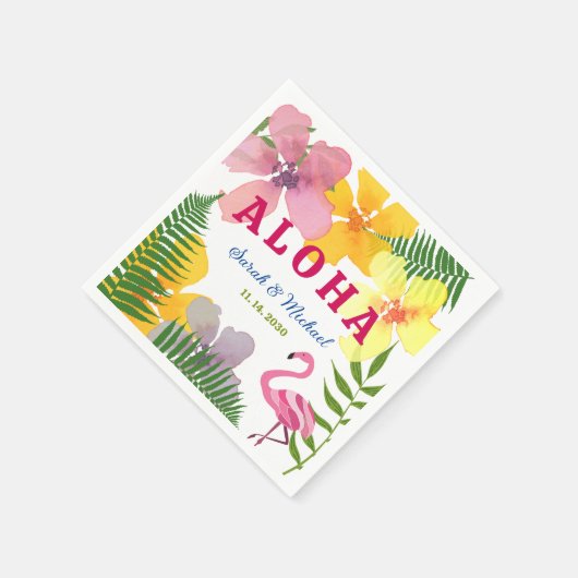 Luau Engagement Party Tropical Servet (Hoek)