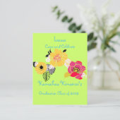 Luau Graduation Invitations couleurs tropicales (Debout devant)