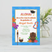 Luau Graduation Party Uitnodiging Aankondiging (Staand voorkant)