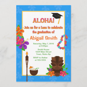 Luau Graduation Party Uitnodiging Aankondiging