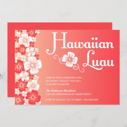 LUAU HAÏIEN| INVITATIONS DE PARTIS (Devant / Derrière)