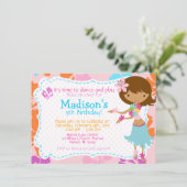 Luau Hawaii Invitation à l'anniversaire de la fill (Debout devant)