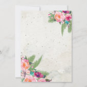 Luau Hawaiian Baby shower Invitation Kaart (Achterkant)