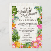 Luau Hawaiian Beach Rustieke Trouwdouche Kaart (Voorkant / Achterkant)