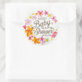 Luau Hawaiian Lei Rustic Baby shower Étiquette (Sac)