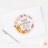 Luau Hawaiian Lei Rustic Beach Étiquette de mariag (Enveloppe)