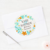 Luau Hawaiian Lei Rustic Beach Étiquette de mariag (Enveloppe)