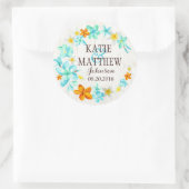 Luau Hawaiian Lei Rustic Beach Étiquette de mariag (Sac)