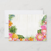 Luau Hawaiian Mariage Beach Rustic Beach Carte RSV (Devant)
