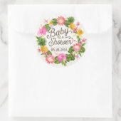 Luau Hawaiian Rustic Beach Baby shower Étiquette (Sac)