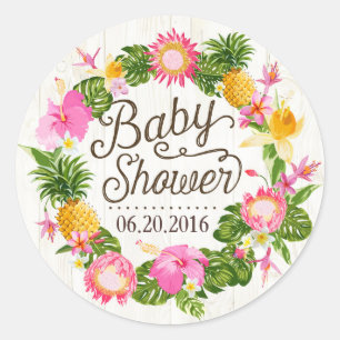 Luau Hawaiian Rustic Beach Baby shower Étiquette