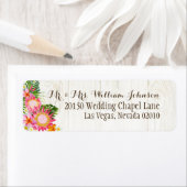 Luau Hawaiian rustieke strand trouwlabels Etiket (Insitu)