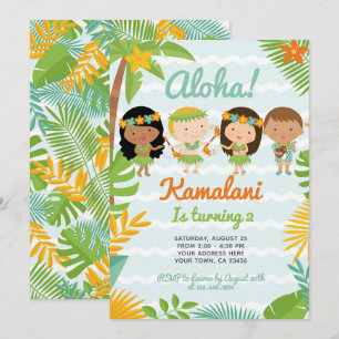 Luau Hawaiian Verjaardag Kaart