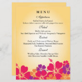 Luau / Hawaiian Wedding Menu (Voorkant / Achterkant)