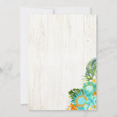 Luau Hawiian Beach Rustic Bachelorette Party Kaart (Achterkant)