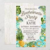 Luau Hawiian Beach Rustic Bachelorette Party Kaart (Voorkant / Achterkant)