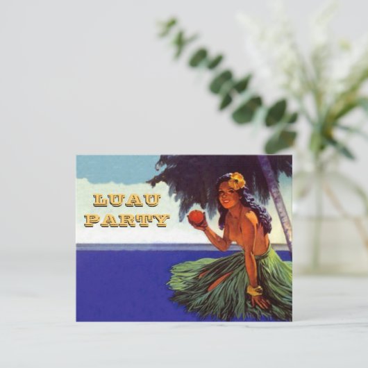 LUAU HULA DANCE FÊTE INVITATION ~EZ À CUSTOMISER! (Debout devant)